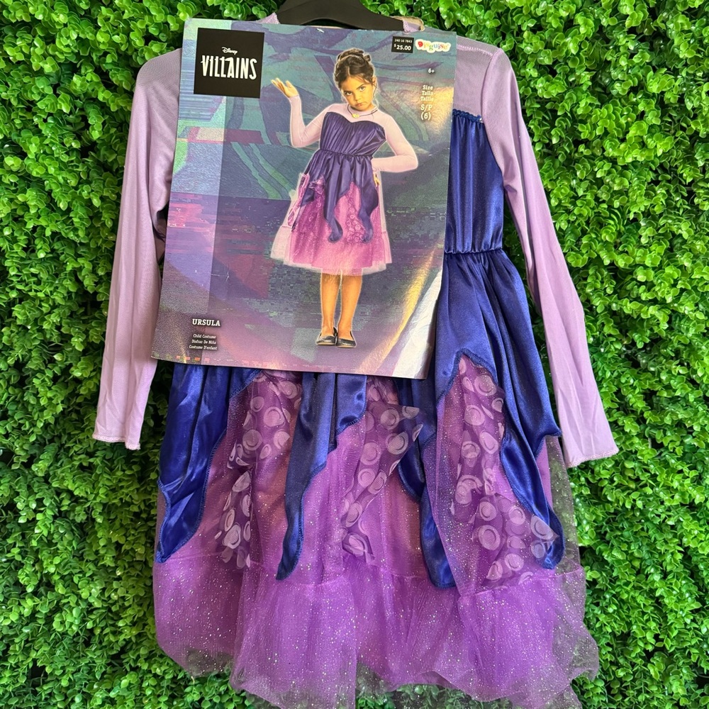 Disney The Little Mermaid Ursula Kids/Girls Halloween Costume Dress Size Small - Picture 4 of 10